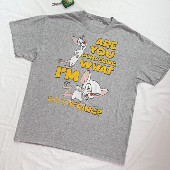 Pinky and the Brain Animaniacs Cartoon T-Shirt - XL - Picture 1 of 4